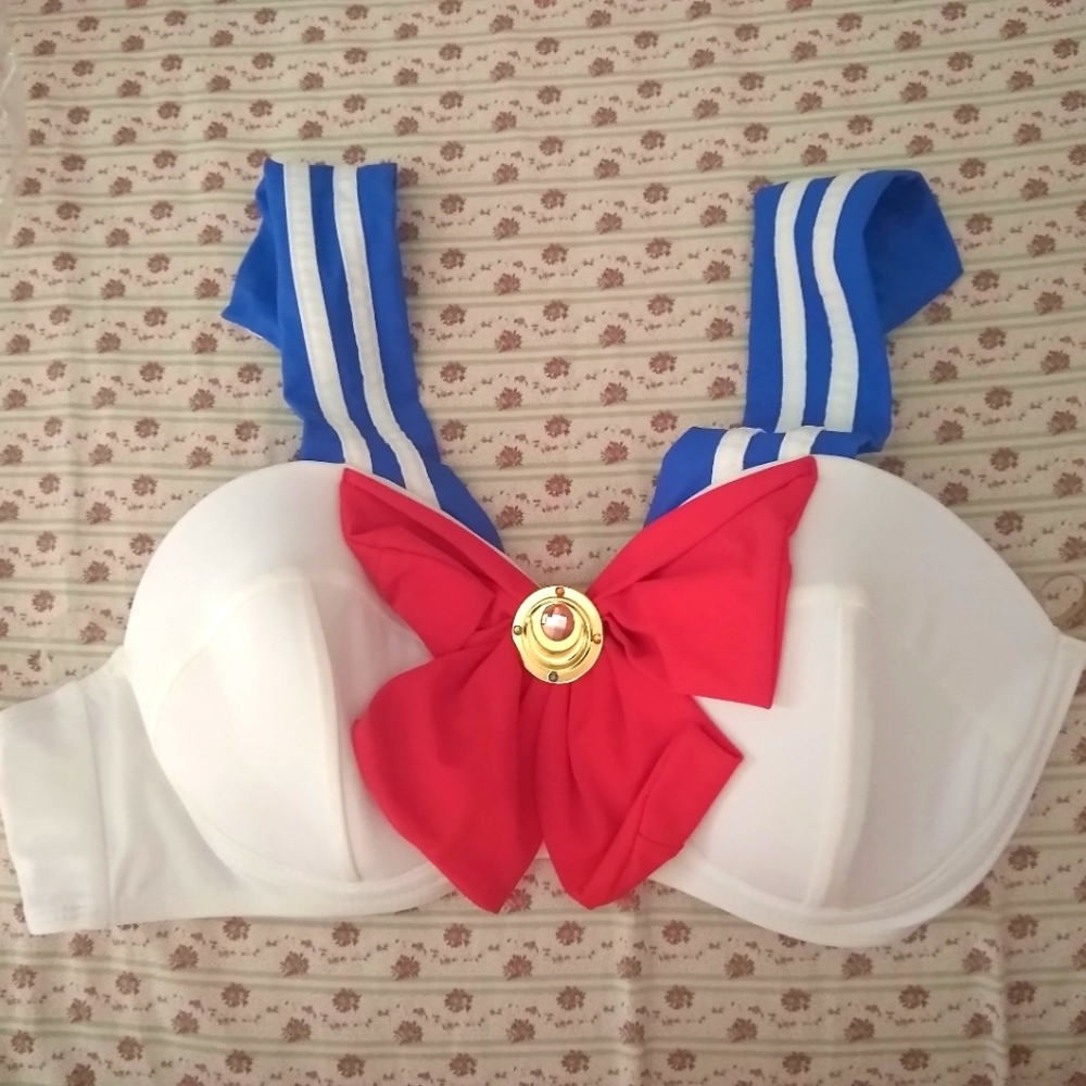NWT Sailor Moon Usagi L Swim Top